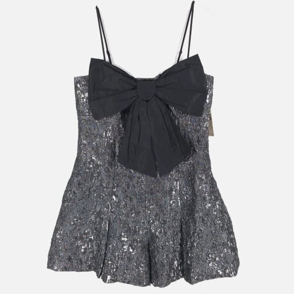 Brand New Maeve Bow-Front Jacquard Romper - Picture 4 of 12